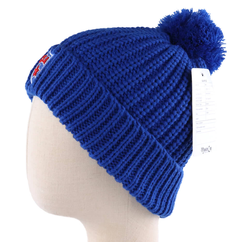 Augstas kvalitātes beanie ar aproces ar pom Pom