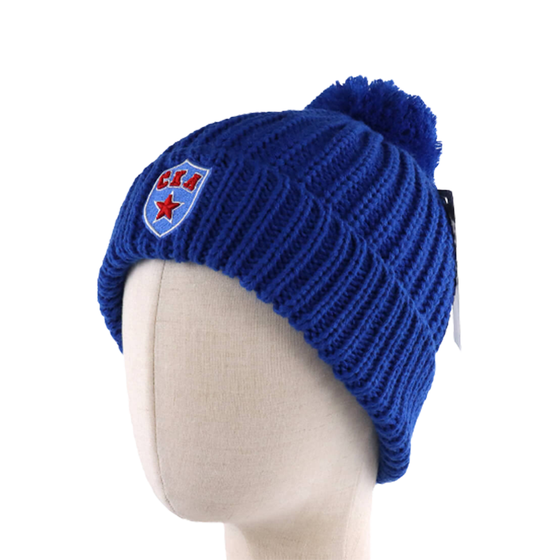 Didara to gaju Beanie Cuffed Pẹlu Pom Pom