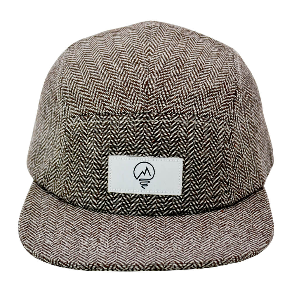 5 Panel Camper Cap mat Herringbone Twill