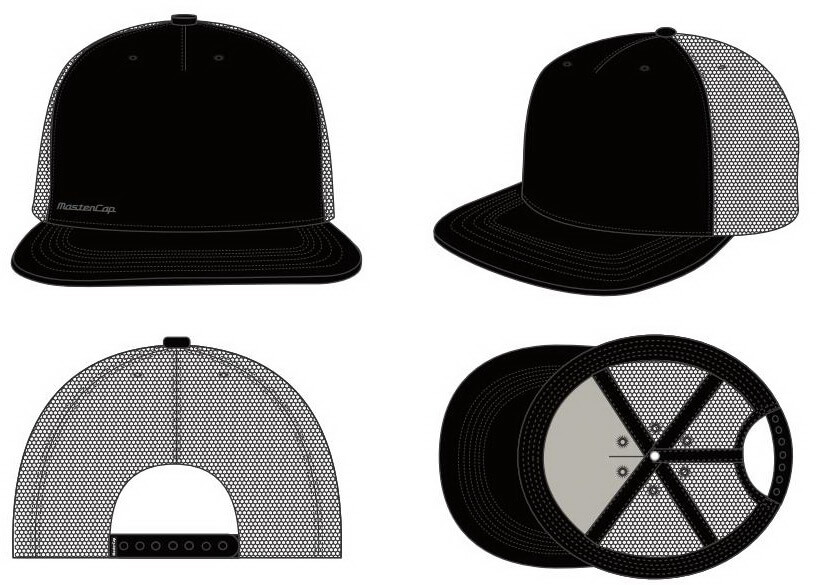 5-panelowa czapka Snapback z płaskim daszkiem